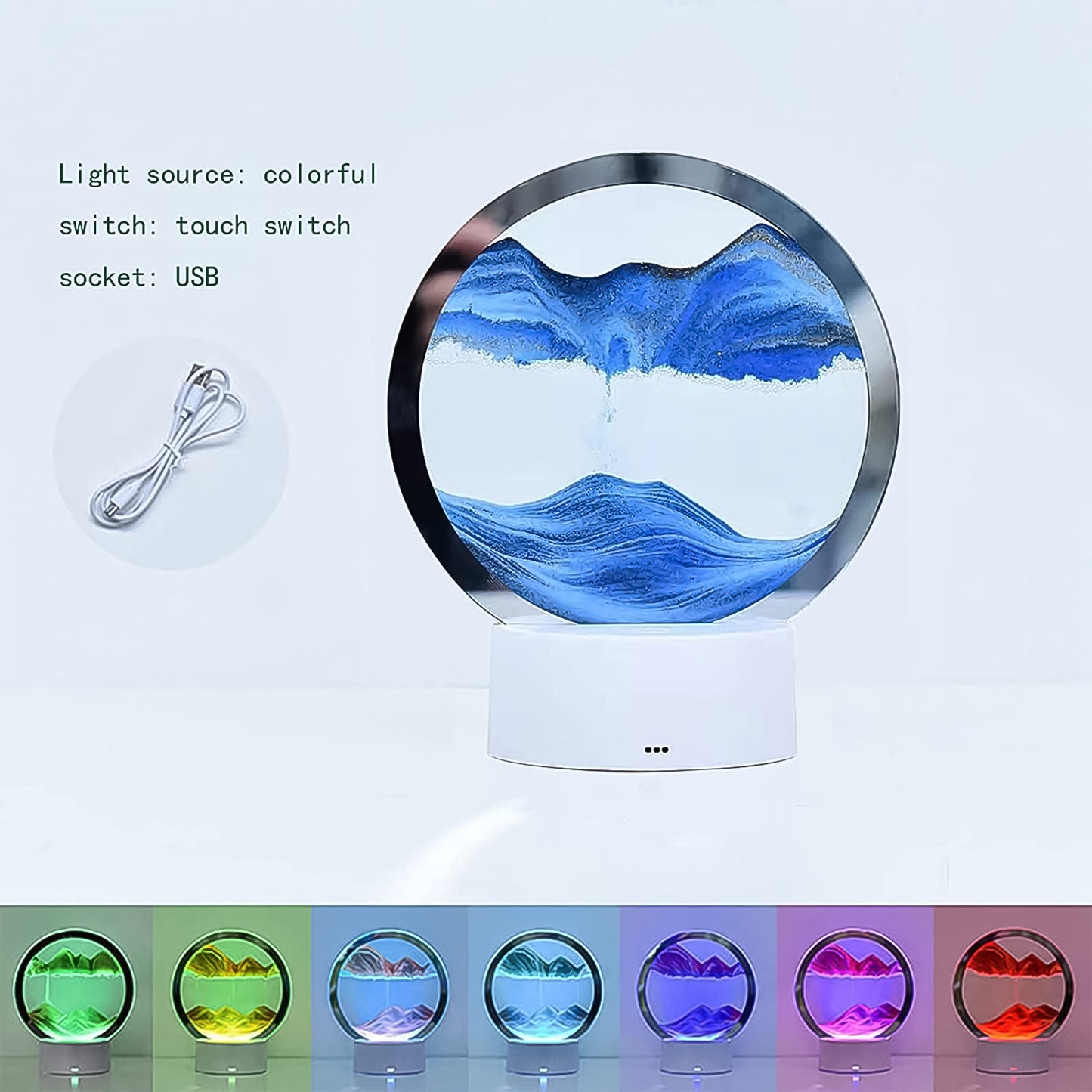 5 Color Light Moving Sand Art Picture (1 Pc) - Happy Price - Image 3