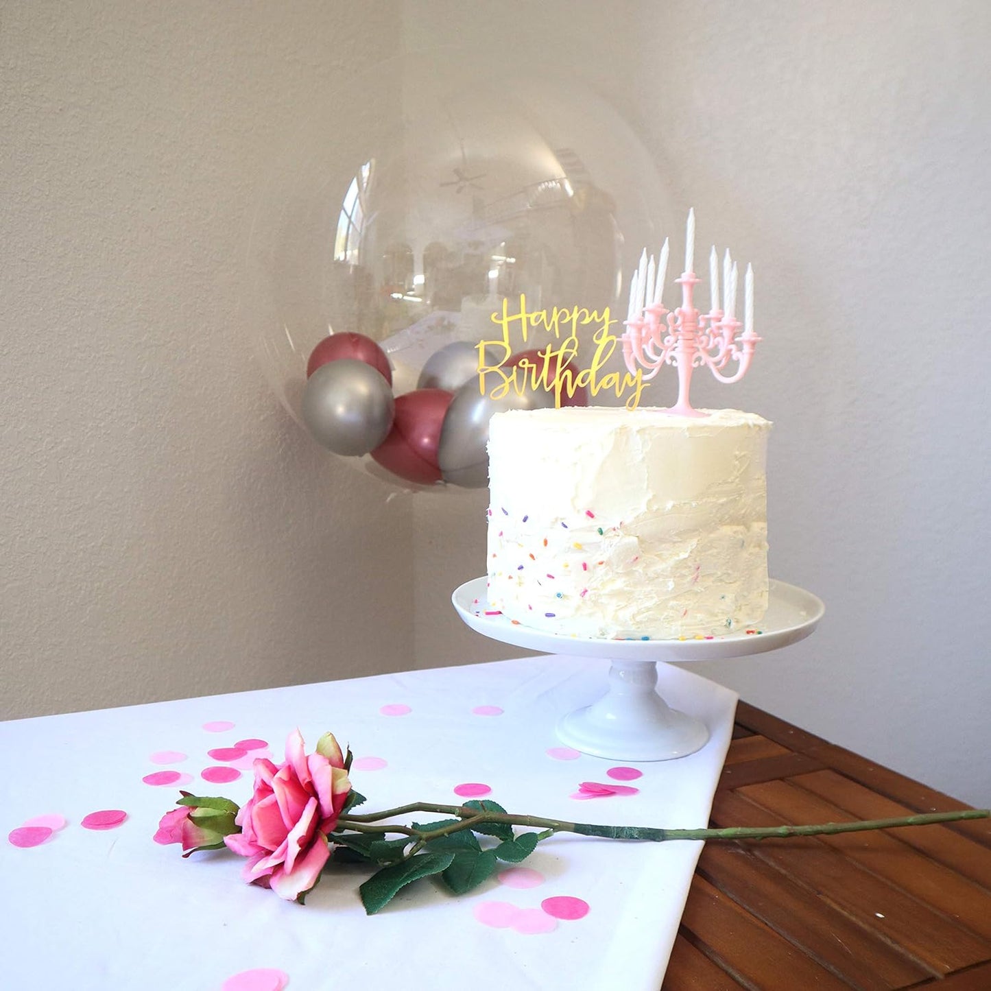 Luxury Birthday Candles Special Cake Candles Stand Party And Event Unique Candle Cake Topper With 9 Candles Cake Candle Holders Cake Decorations Romantic Propose Candles - Happy Price - Image 3