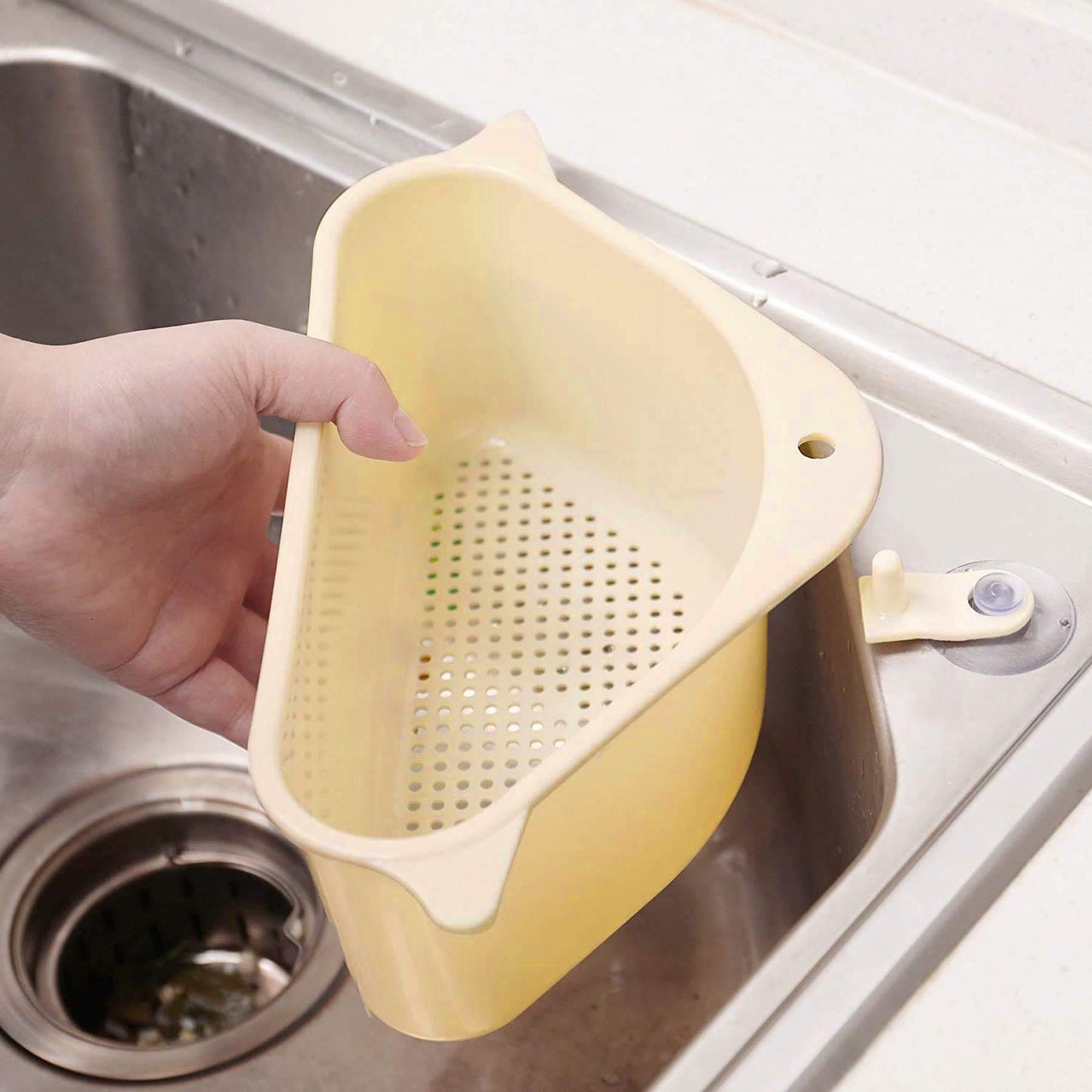 Triangular Multi Functional Drainer Shelf Sink Storage Holder - Happy Price - Image 1