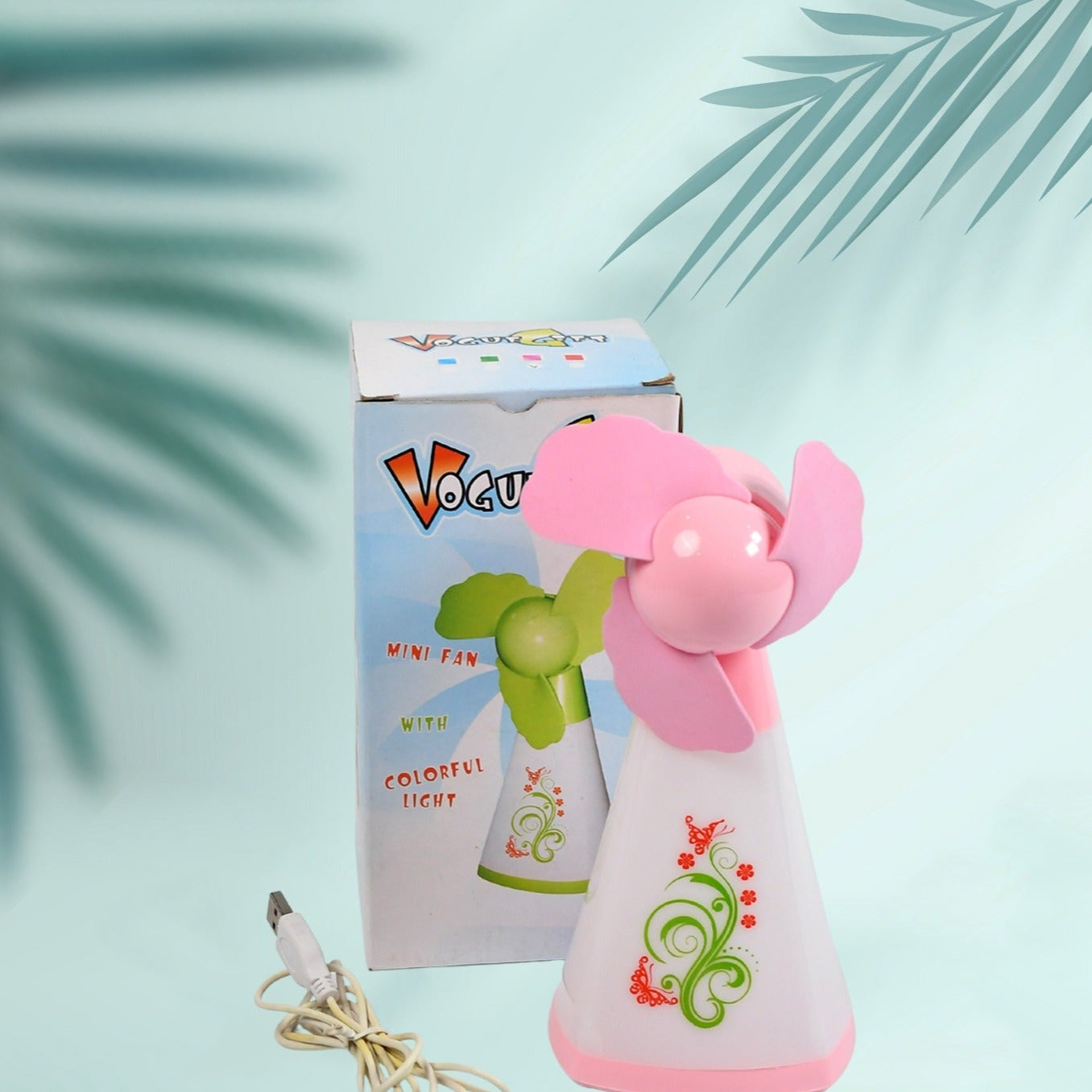 Cute Bright Color Desktop Office Usb Mini Fan Battery Usb Fans Usb Mini Fans (Battery Not Include) - Happy Price - Image 1