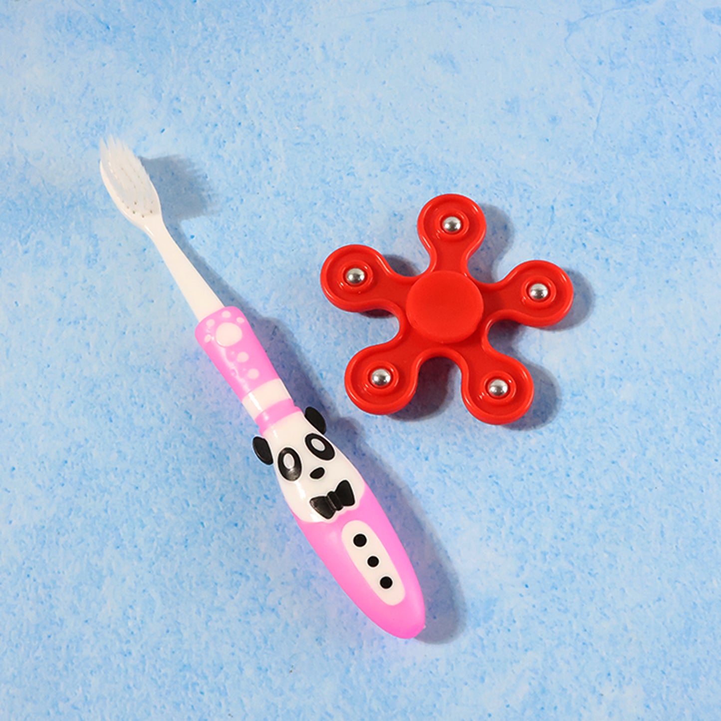 Kids Toothbrush & Fidget Spinner Fun Set - Panda Design - Happy Price - Image 3