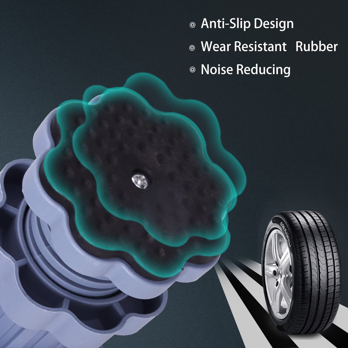 Washing Machine Support Anti Vibration Washing Machine Support Adjustable Washer Anti Vibrasion Pads Washer  Dryer Pedestals Washing Machine Accessory Anti- Skid Pad Pvc Lifting Pad Non-slip ( 4 Pc Set ) - Happy Price - Image 4