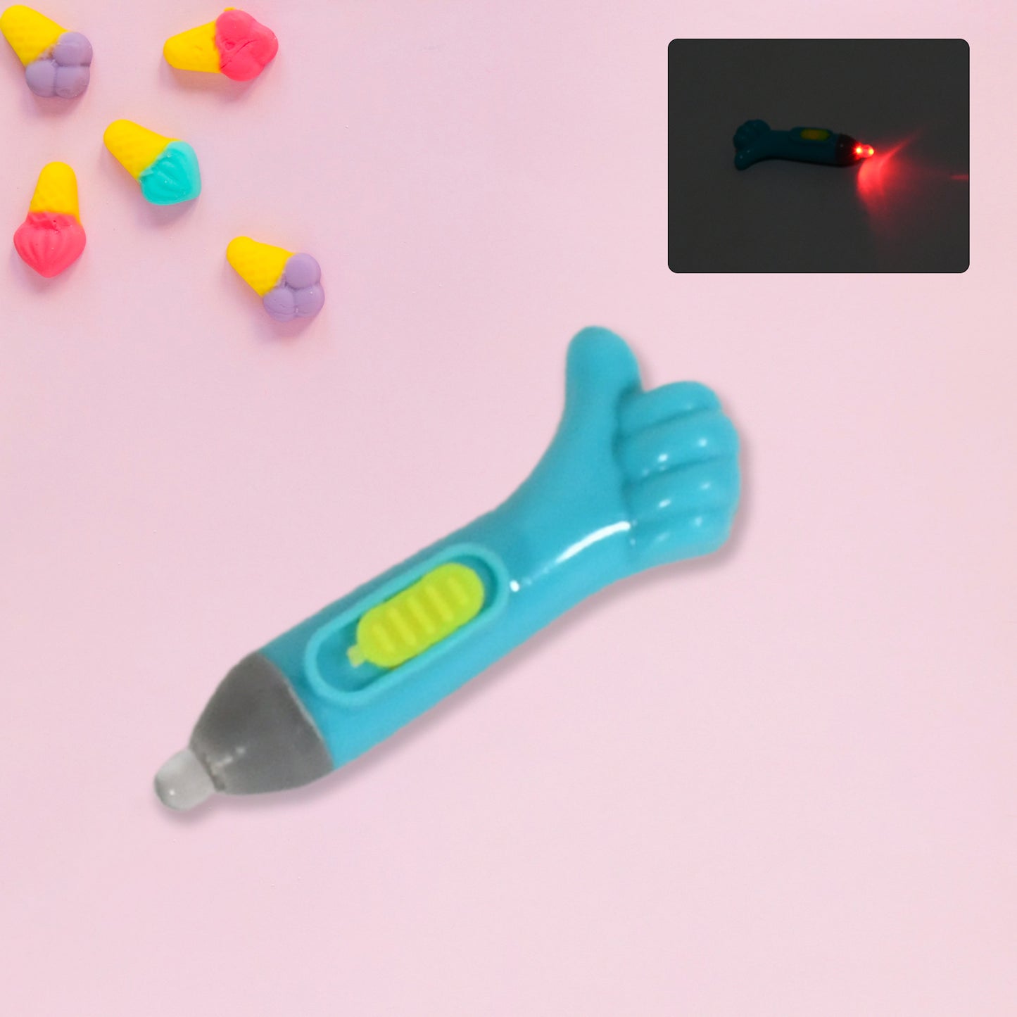 Thumb Shaped Light Lightning Keychain Lightning Toy Thumb Shape Led Light. - Happy Price - Image 2