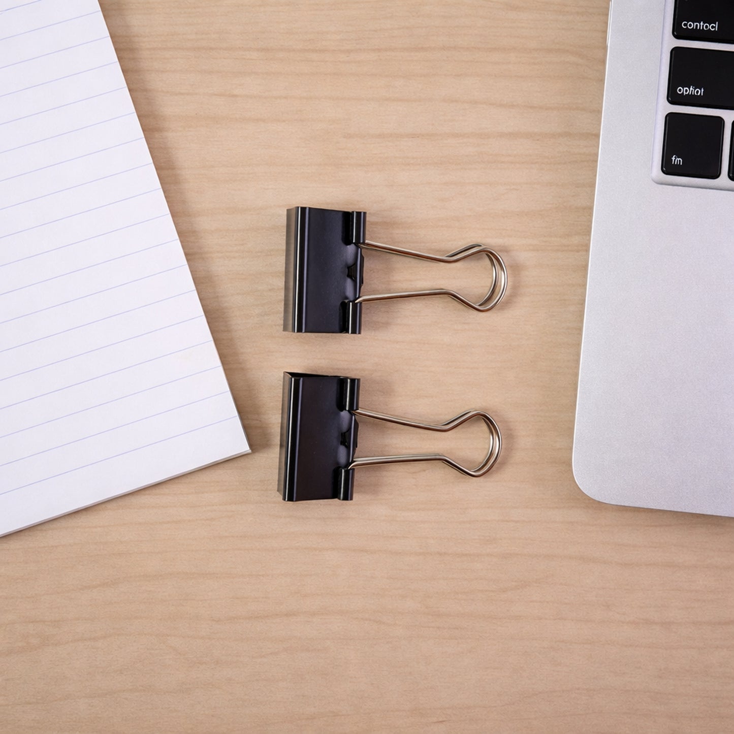 2 Pc Metal Binder Clips, 19mm, Strong Grip Paper Organizers - Happy Price - Image 2