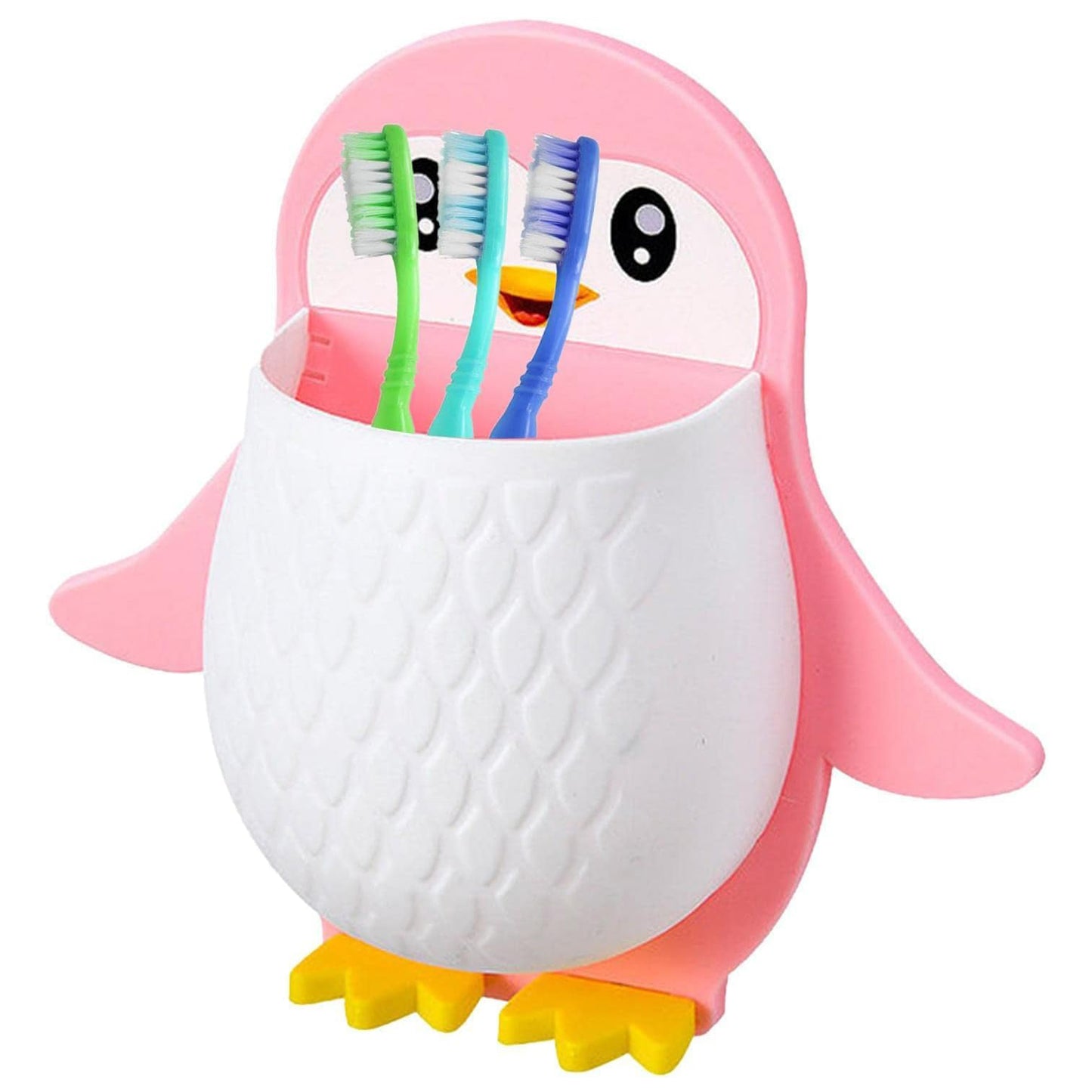 Penguin Storage Box Adhesive Remote Case Electric Toothbrushes Holder Universal Controller Holder Wall Nightstand Office Plastic Wall Mount - Happy Price - Image 4