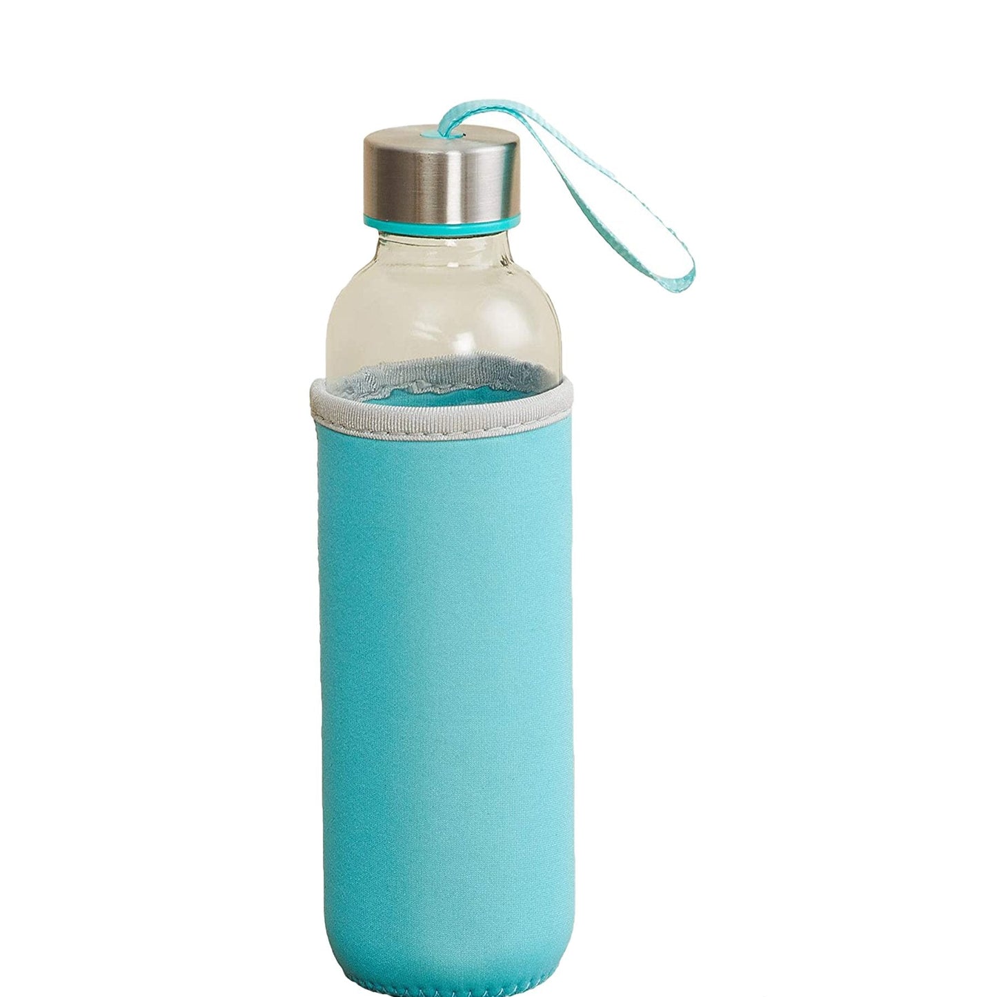 Glass Water Bottle with Protective Cover - 500 ML - Happy Price - Image 1