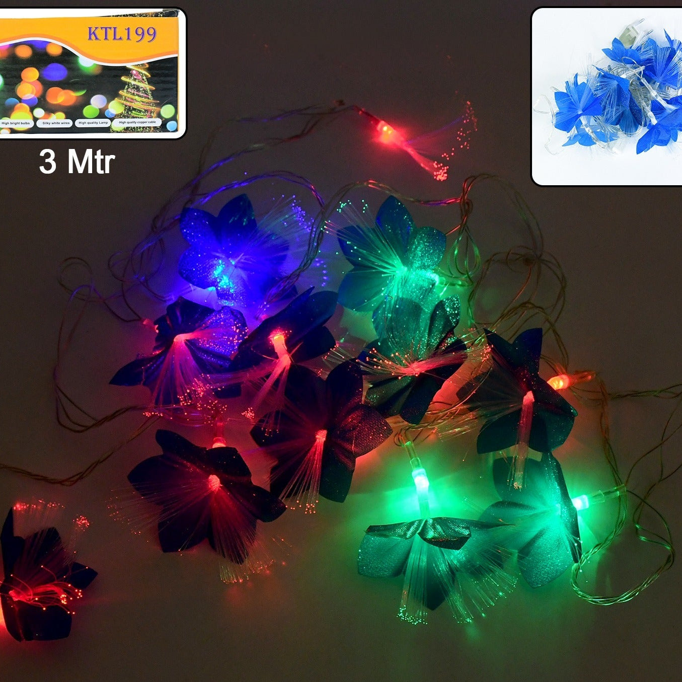 Decorative Fiber Flower Led String Lights (3 Meter) - Happy Price - Image 1