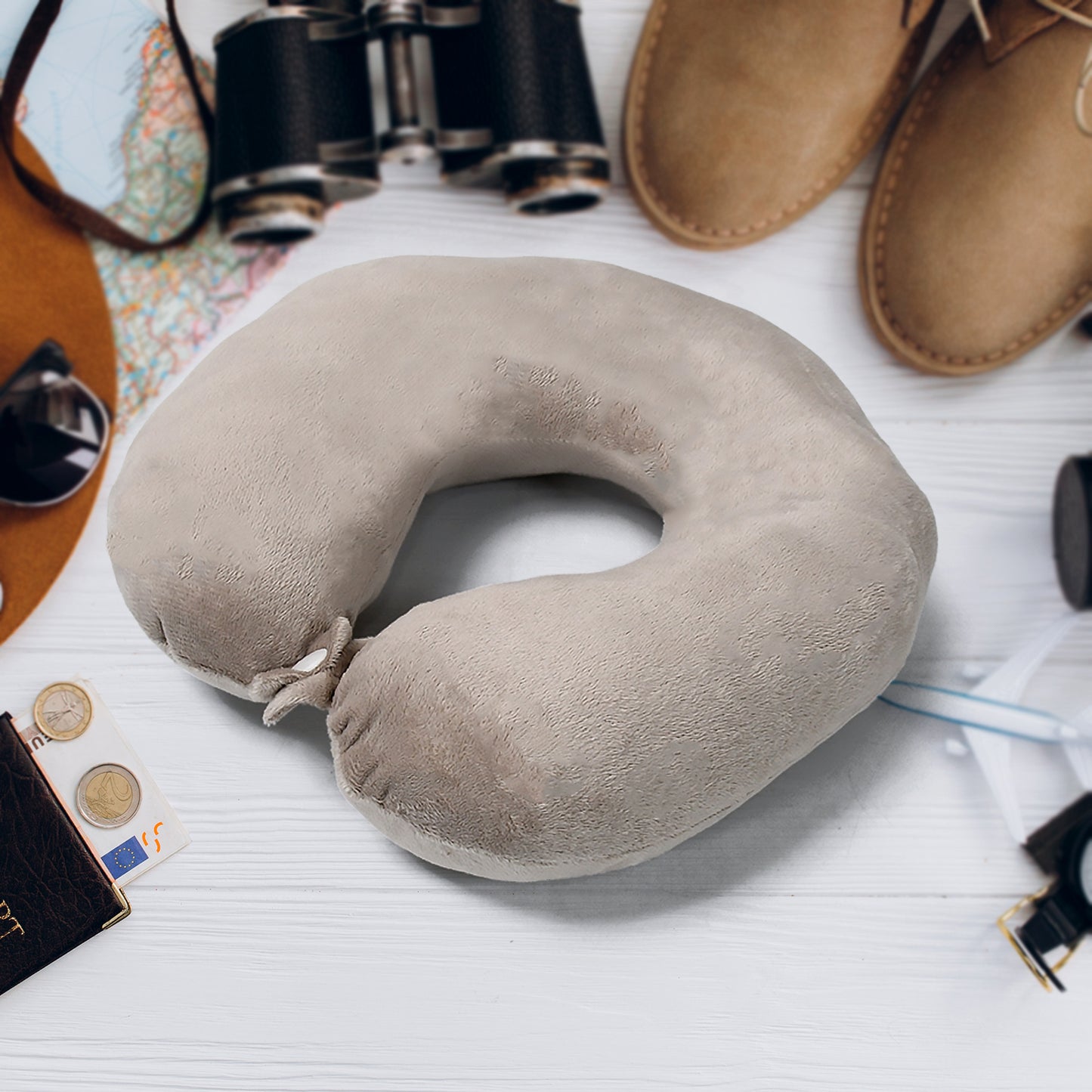 Soft Neck Pillow For Car Home Airplane Travel Travel Neck Pillow For Sleeping  Travel Essentials For Neck Restmultipurpose Comfortable Head Rest Neck Holder Pillow (1 Pc) - Happy Price - Image 5