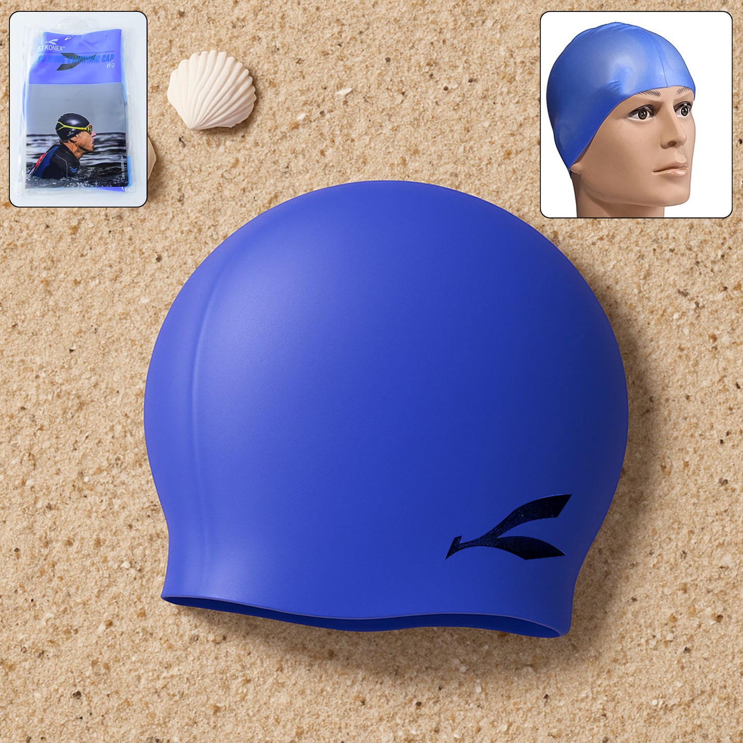 Silicone Swimming Cap (1 Pc) - Happy Price - Image 7