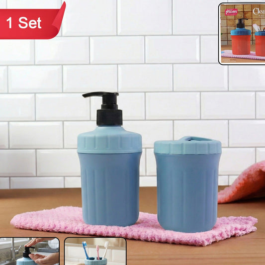 Multipurpose Soap Dispenser and Holder Set for Kitchen & Bathroom (1 Set) - Happy Price - Image 1