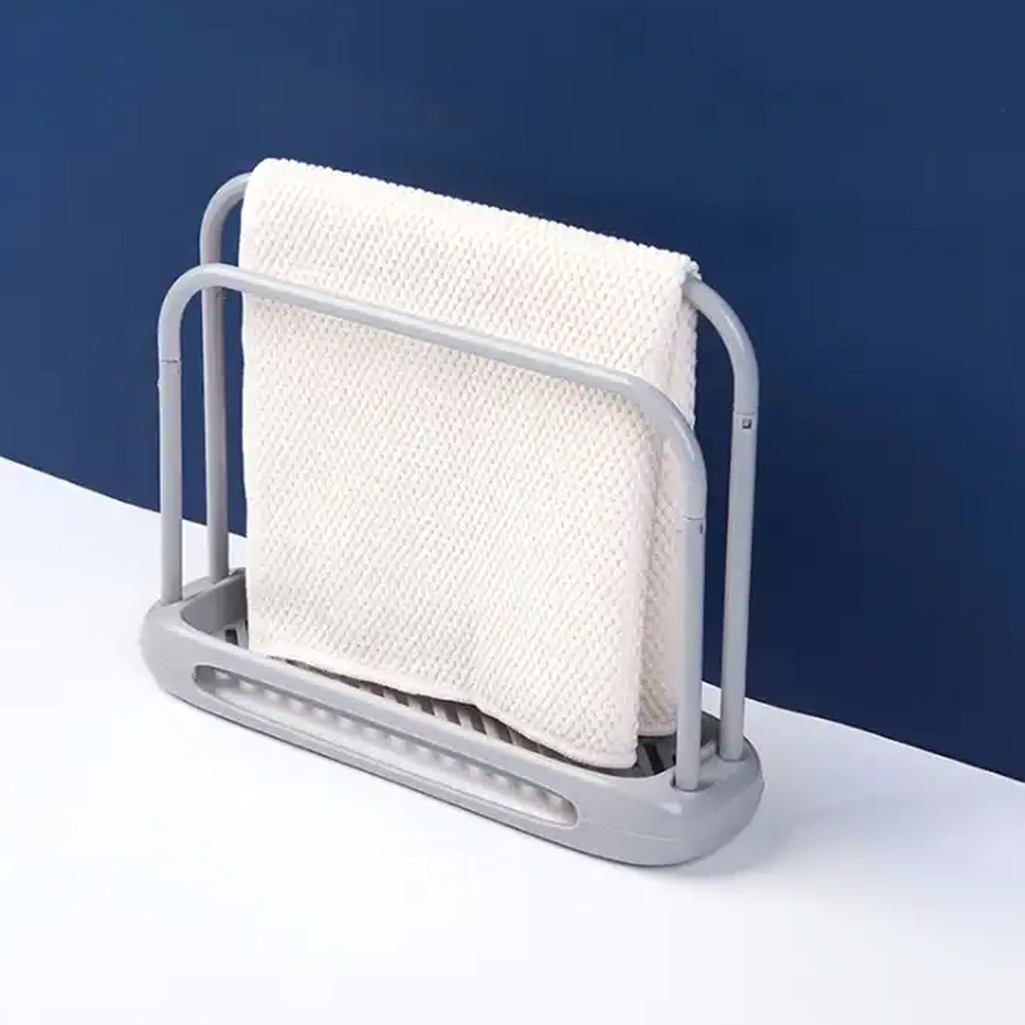 Storage Rack Kitchen Storage Holder Dish Towel Holder Dishcloth Rack Organizer Pool Dishcloth Drying Rack Sink Rag Holder Towel (1 Pc) - Happy Price - Image 5