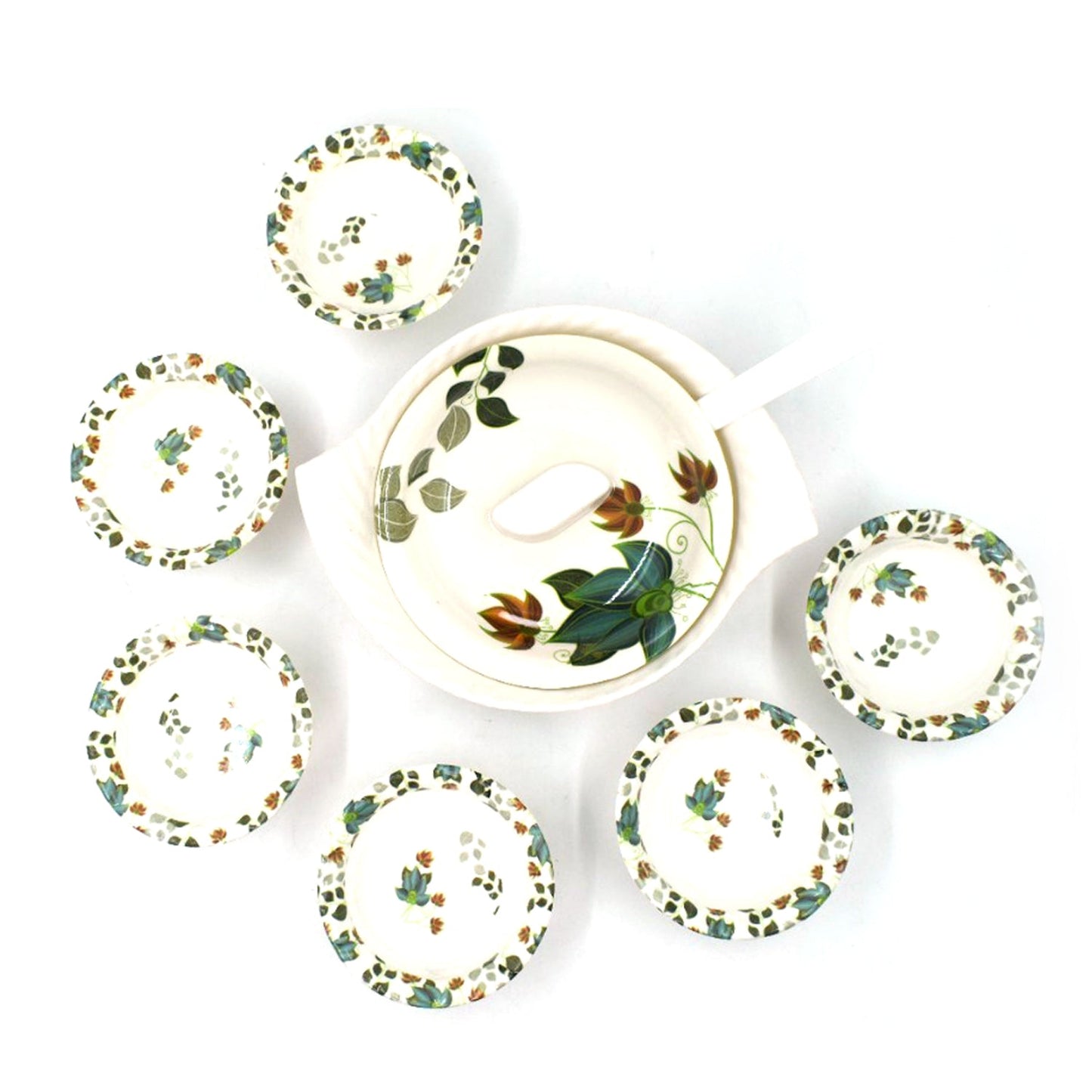 9 Pc Pudding Set Used As A Cutlery Set For Serving Food Purposes And Sweet Dishes And All In All Kinds Of Household And Official Places Etc. - Happy Price - Image 5