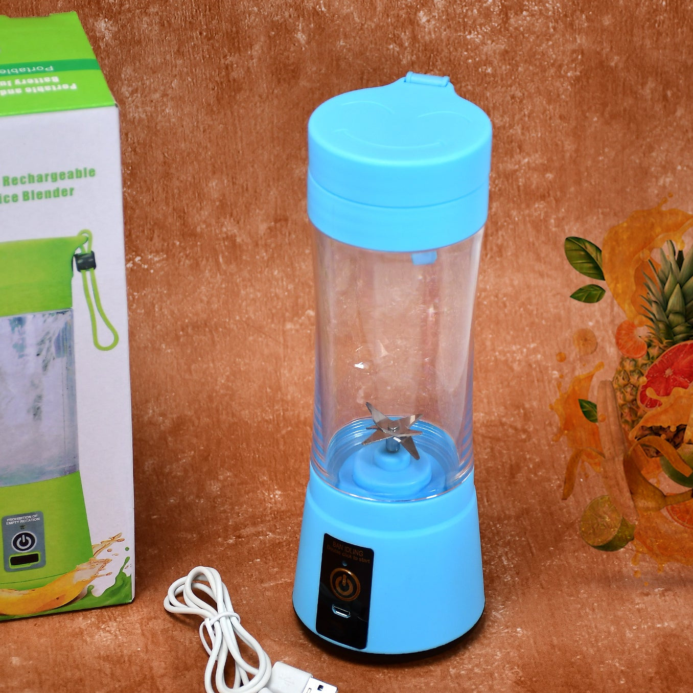 Portable 6 Blade Juicer Cup Usb Rechargeable Vegetables Fruit Juice Maker Juice Extractor Blender Mixer - Happy Price - Image 1