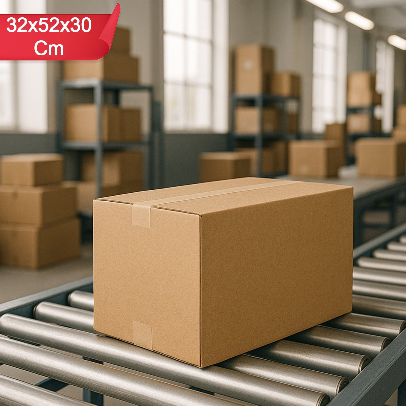 Heavy-duty Brown Box For Product Packing (32x52x30 Cm  1 Pc) - Happy Price - Image 1