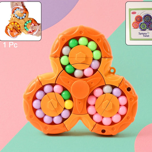 Aditi 3-in-1 Rotating Puzzle Ball Toy for Kids - Color Sorting & Fidget Spinner - Happy Price - Image 1