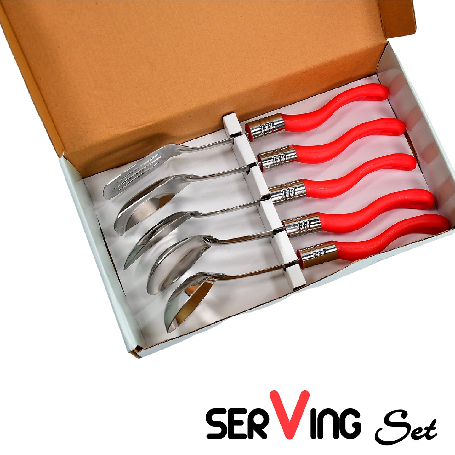 Stainless Steel Serving Spoon Set 5 Pcs. - Happy Price - Image 3