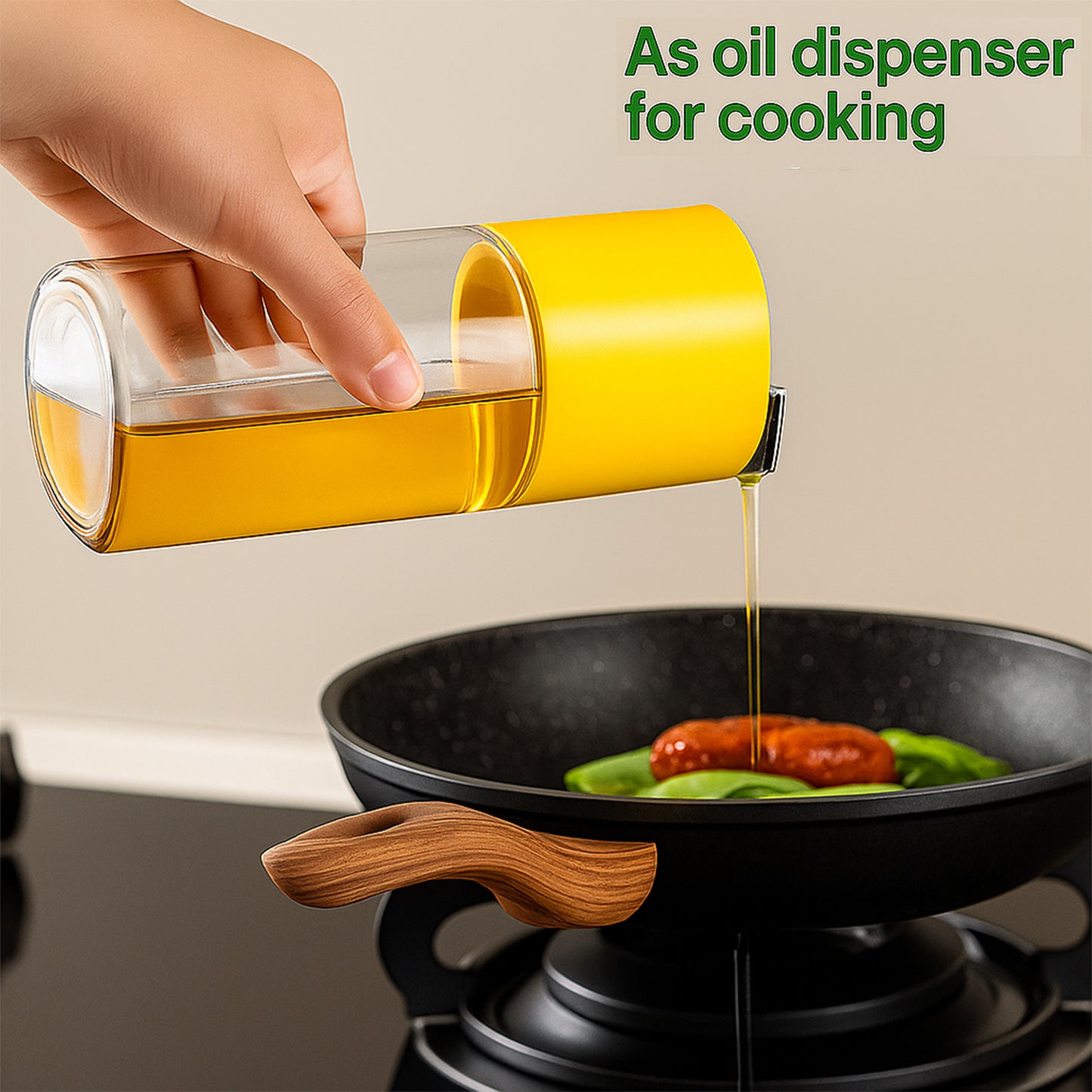 500 Ml Automatic Oil Dispenser Bottle With One-touch Controlled Pour Spout (1 Pc) - Happy Price - Image 6