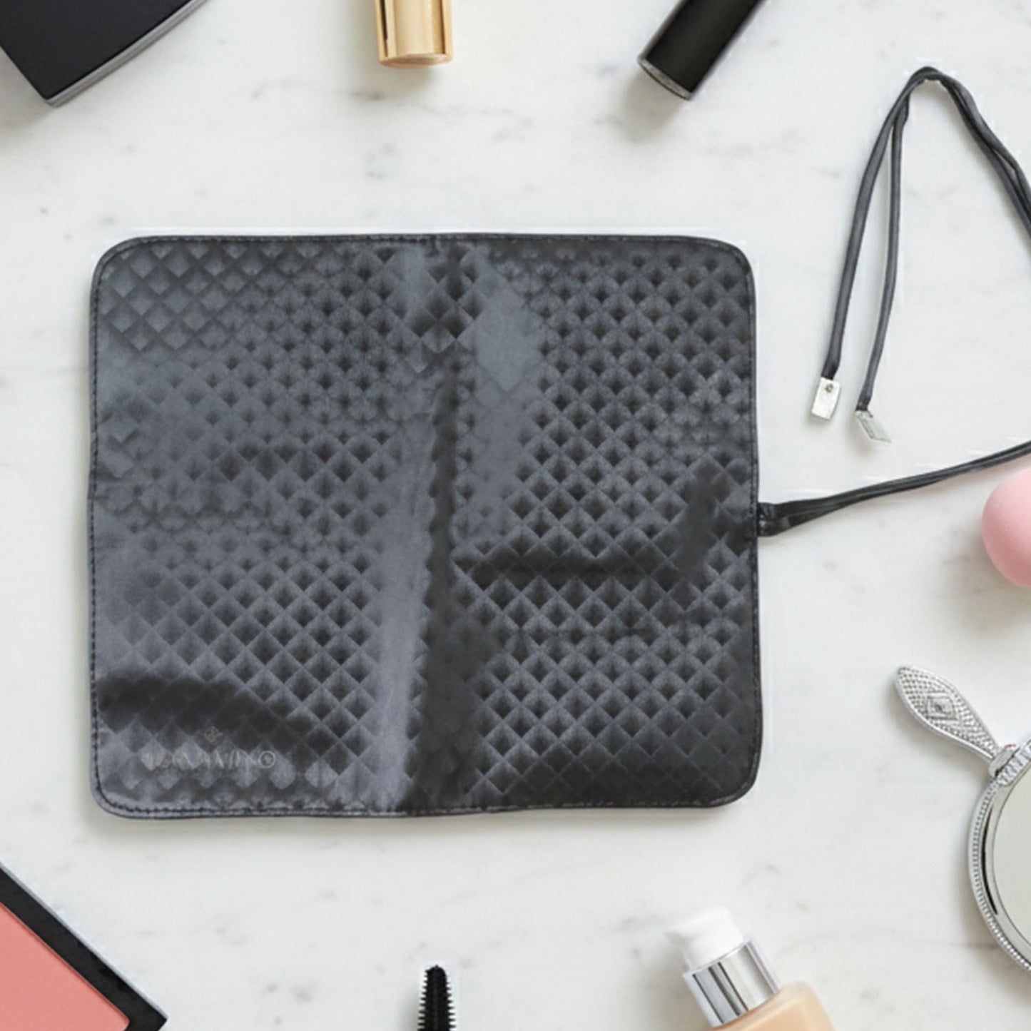Foldable Makeup Brush Organizer Pouch (1 Pc) - Travel-Friendly Cosmetic Brush Holder - Happy Price - Image 3