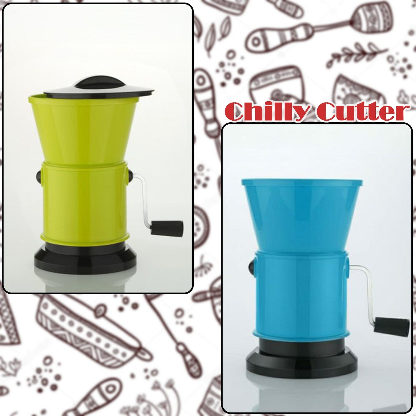 Round Chilly Cutter And Grinder Tool With Effective Sharp Chopping And Cutting Blade System. - Happy Price - Image 6