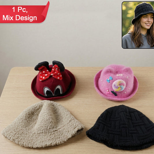 Winter And Summer Bucket Style Cap For Men Women  Kids 1 Pc