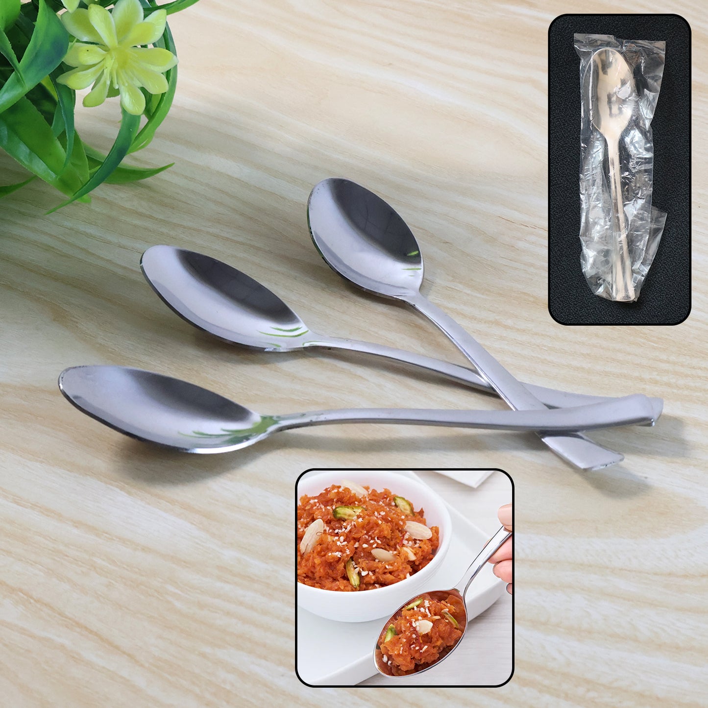 Set of 3 Dining Spoons - Smooth Edge Tableware for Everyday Meals - Happy Price - Image 6