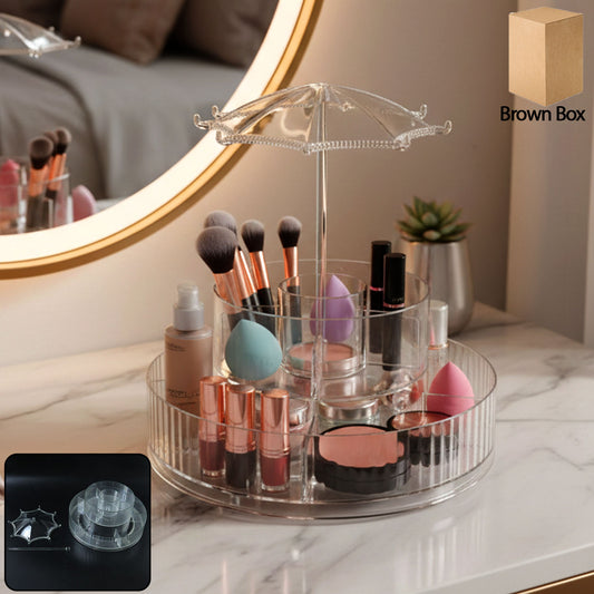 360 Rotating Makeup and Jewellery Organizer Stand (1 Pc) - Happy Price - Image 1