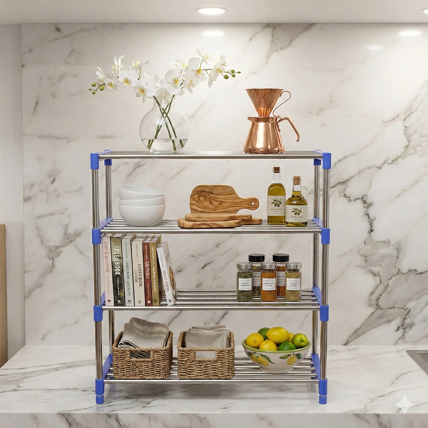 4-Tier Stainless Steel Shoe Rack Organizer for Home & Dorm - Happy Price - Image 4