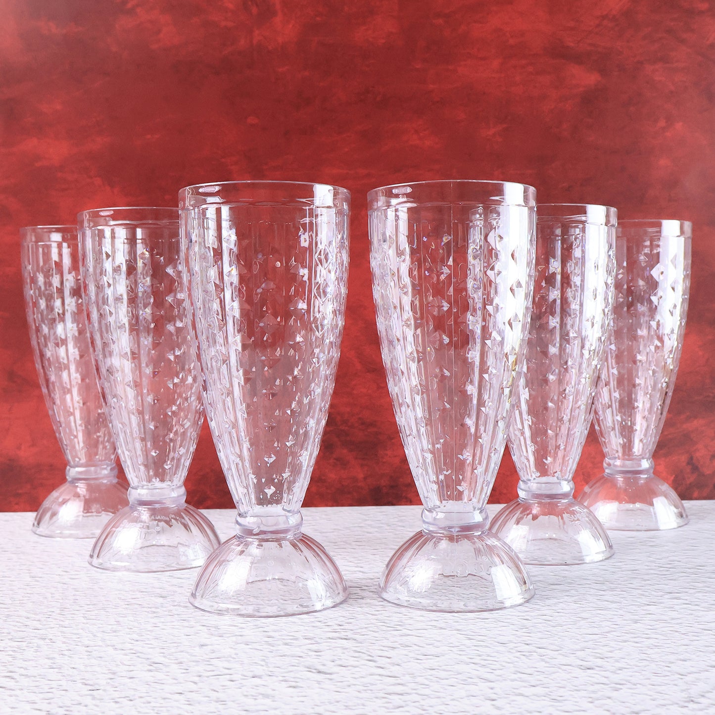 Supermom Transparent Plastic Milkshake Glass Set (400ml  6 Pc) - Happy Price - Image 4