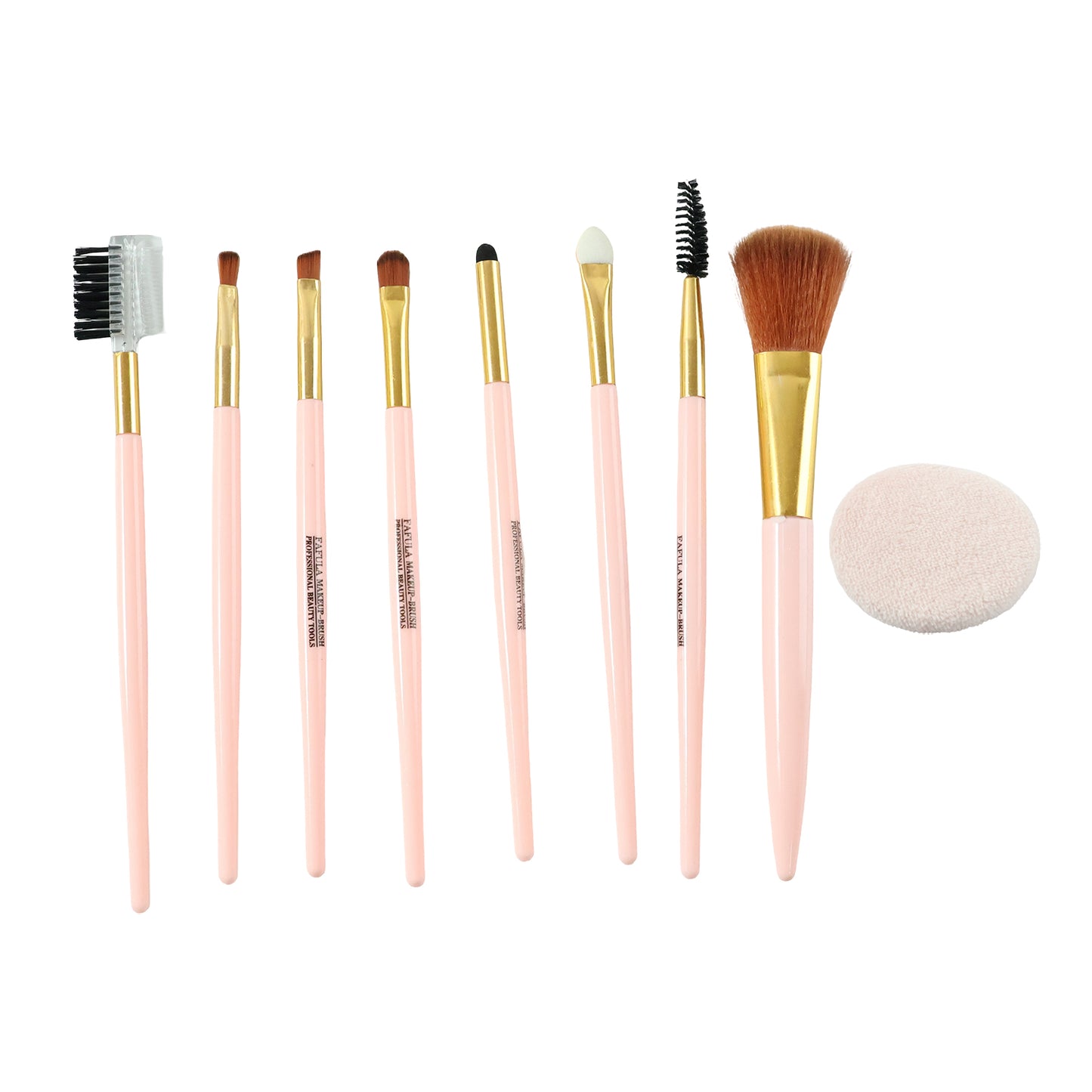 9-in-1 Complete Makeup Brush & Puff Set (1 Set) - Happy Price - Image 4