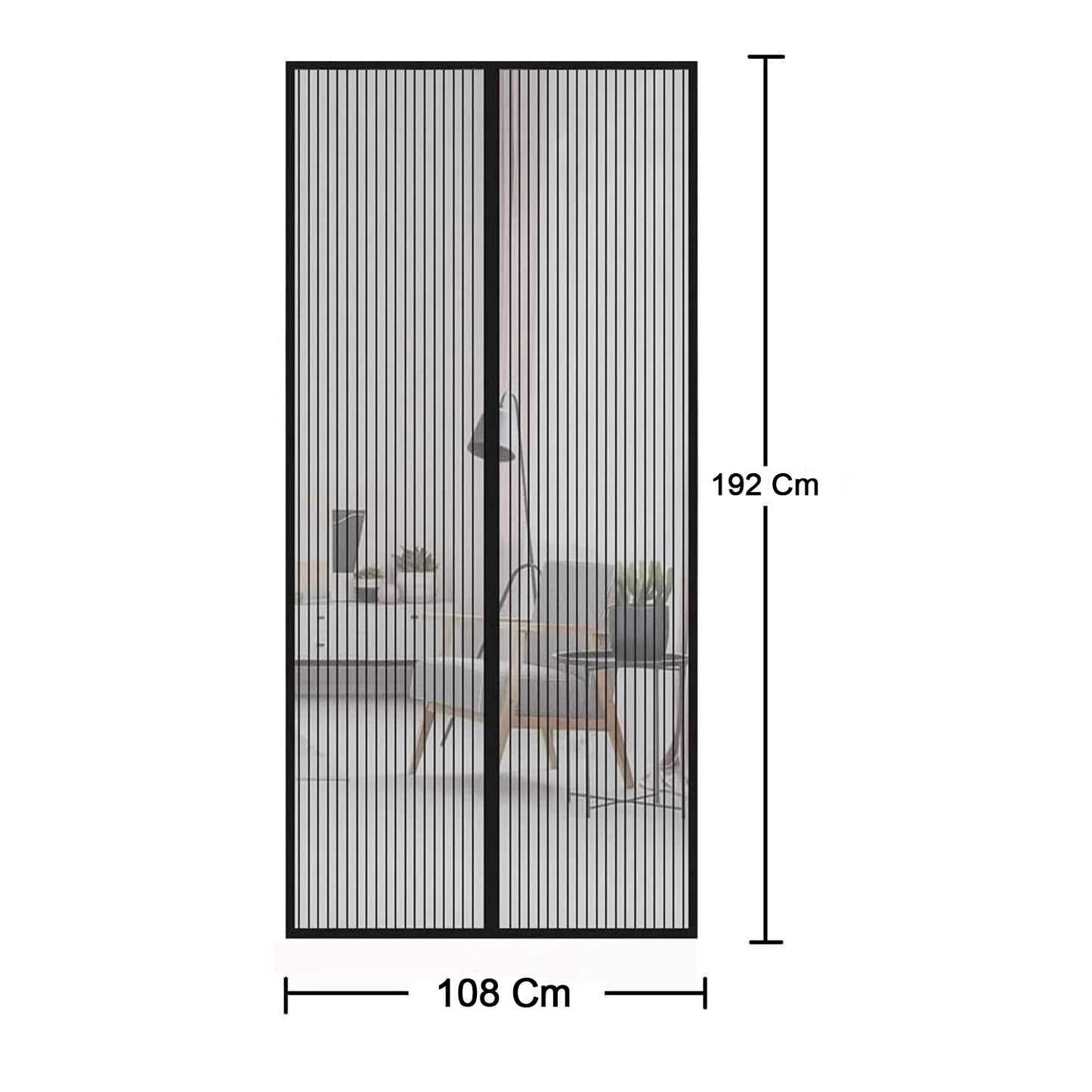 Hands-Free Magnetic Screen Door - 1 Set - Happy Price - Image 4