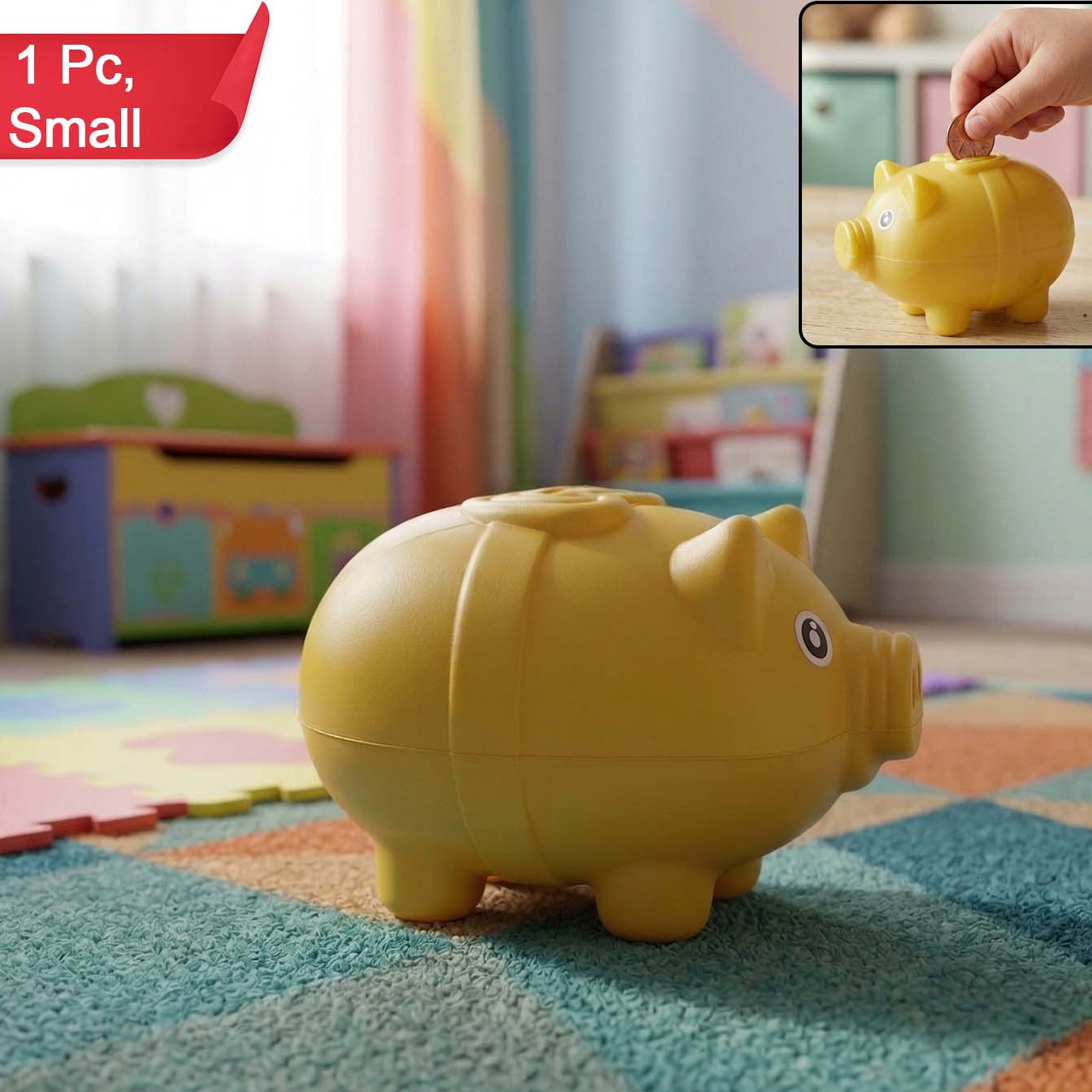 Small Piggy Money Bank Coin Saving Box (1 Pc)