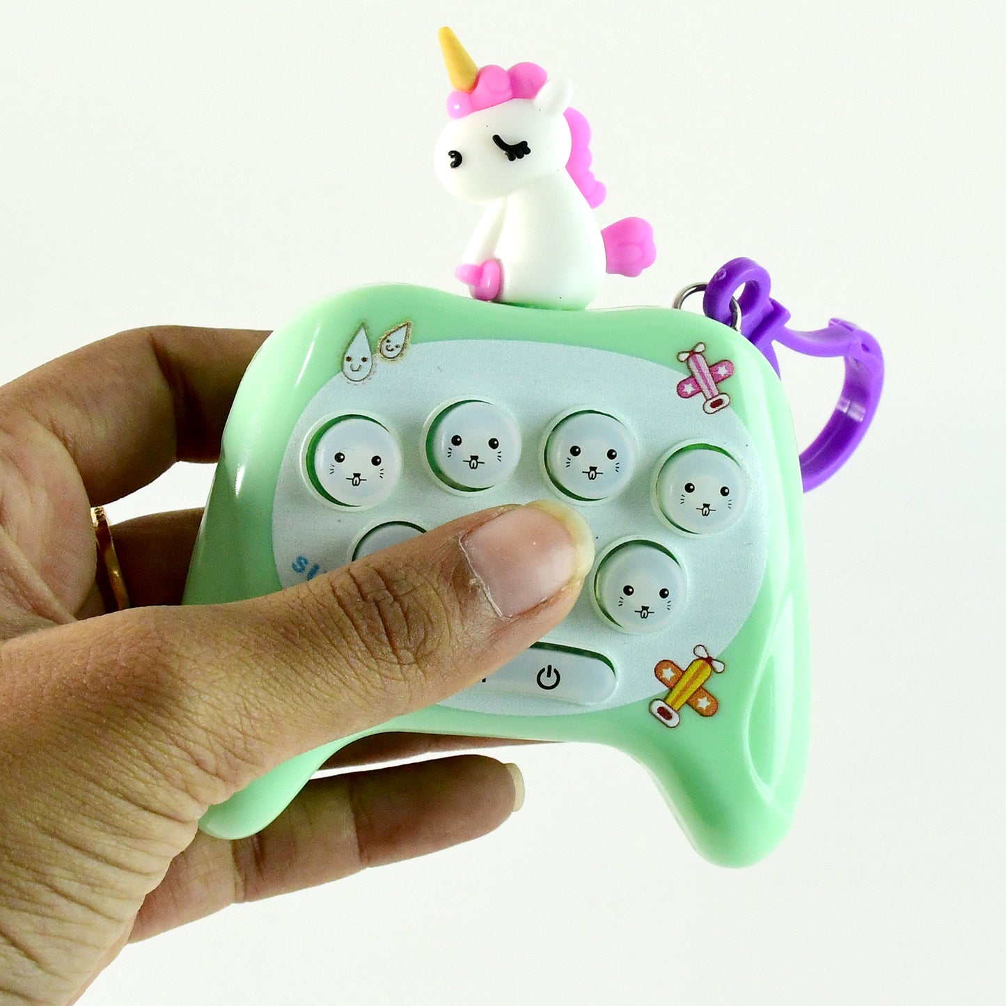 Unicorn Cartoon Bubble Popper Keychain Toy - 1 Pc - Happy Price - Image 5