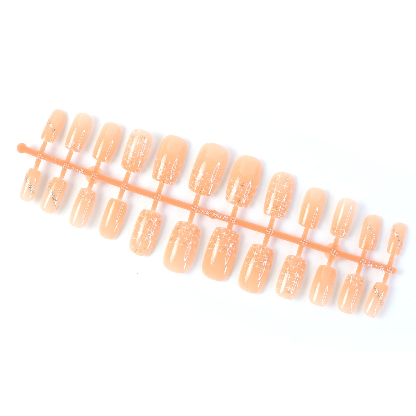 24 Pcs Nude Glossy Full Cover Artificial Nail Tips Set - Reusable Press-On Nails - Happy Price - Image 5