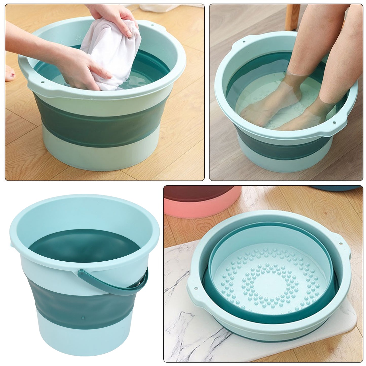 Collapsible Water Bucket with Handle - 450 ML Capacity - Happy Price - Image 2