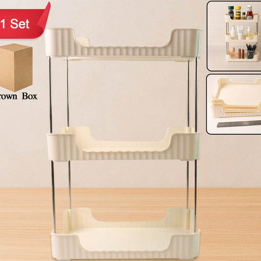 3-tier Multipurpose Storage Organizer Rack Shelf (1 Set) - Happy Price - Image 1