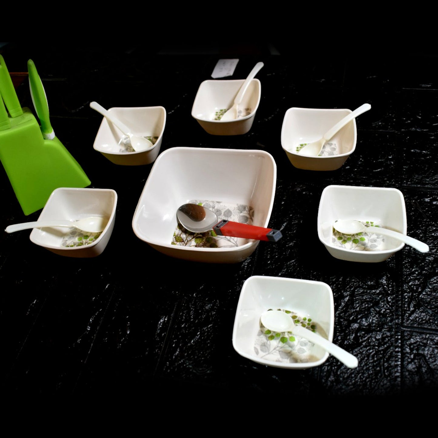 13 Pc Pudding Set Used As A Cutlery Set For Serving Food Purposes And Sweet Dishes And All In All Kinds Of Household And Official Places Etc. - Happy Price - Image 5