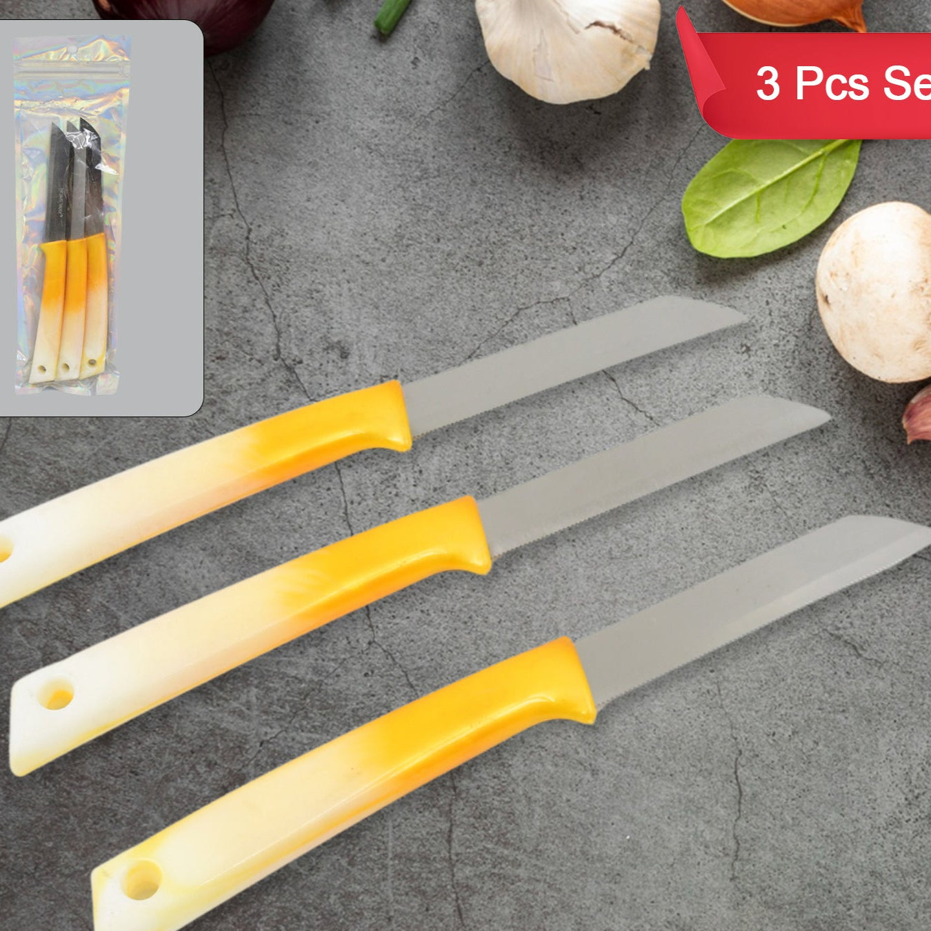 Kitchen Knife With Stainless Steel Blade (1 Pc) - Happy Price - Image 1