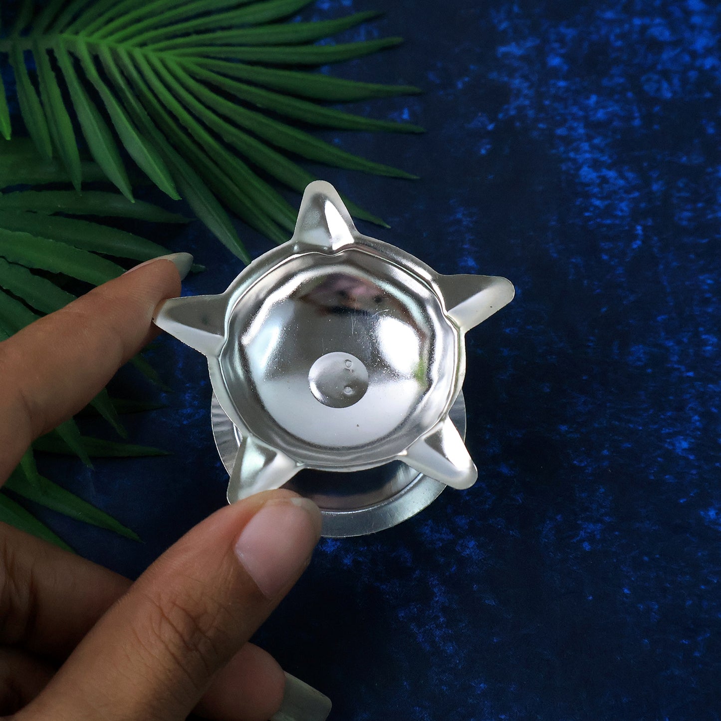 Stainless Steel Lotus Diya - 1 Piece Traditional Oil Lamp for Puja - Happy Price - Image 7