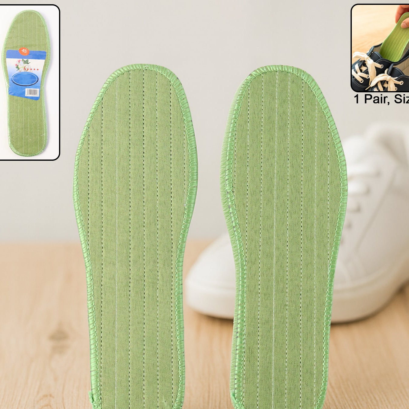 Comfort Shoe Insoles for Size 45 Foot Support (1 Pair) - Happy Price - Image 1