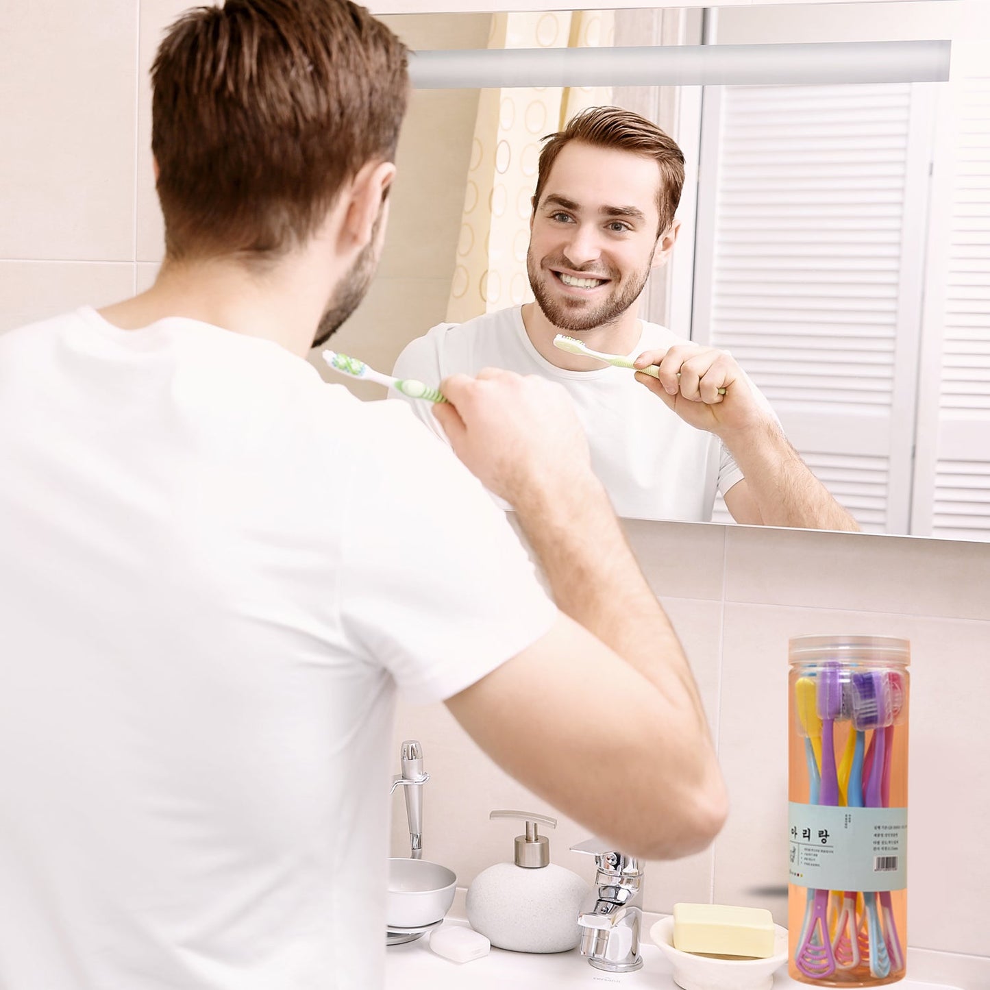 8 Pc 2 In 1 Toothbrush Case Widely Used In All Types Of Bathroom Places For Holding And Storing Toothbrushes And Toothpastes Of All Types Of Family Members Etc. - Happy Price - Image 7