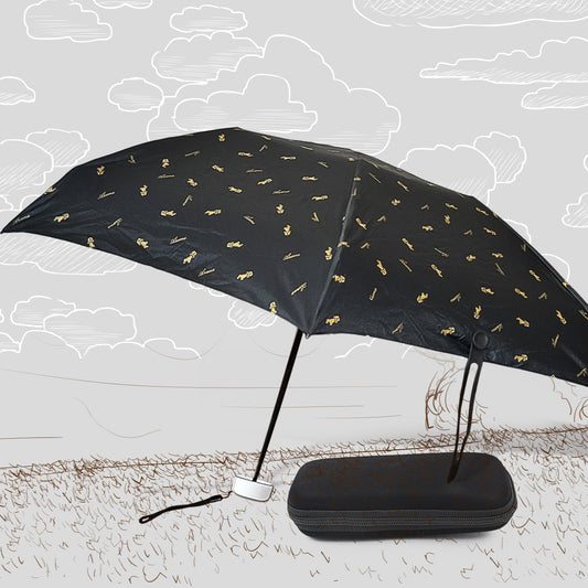 3-fold Umbrella Summer Sun And Rain Protectionfoldable Cute Umbrella Uv Protection Rain Sun Umbrella  Travel Accessories  Umbrella For Children Girls And Boys (1 Pc  With Zip Case) - Happy Price - Image 1