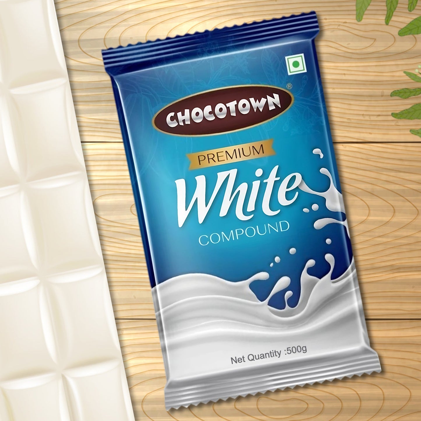 Chocotown Premium White Choco Compound Slab 500gm - Happy Price - Image 2