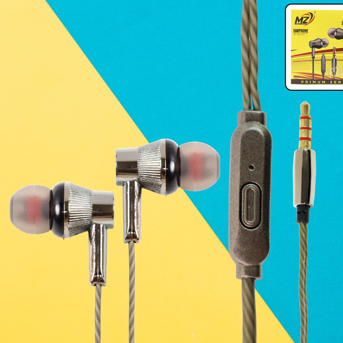 Wired In-Ear Earphones with Mic - 3.5mm Jack, Stereo Sound, Deep Bass (1 Pc) - Happy Price - Image 1