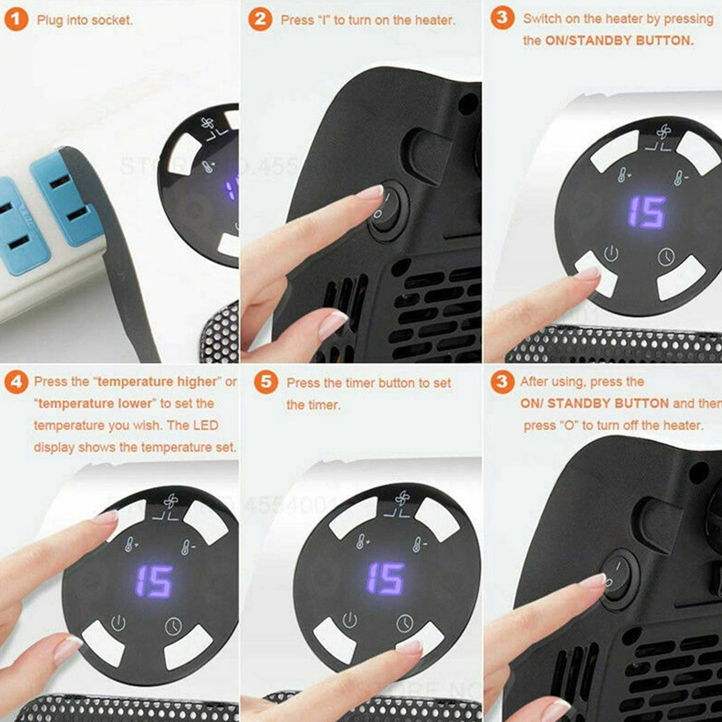 Portable Electric Heater Mini Fan Heater Desktop Household - Happy Price - Image 7