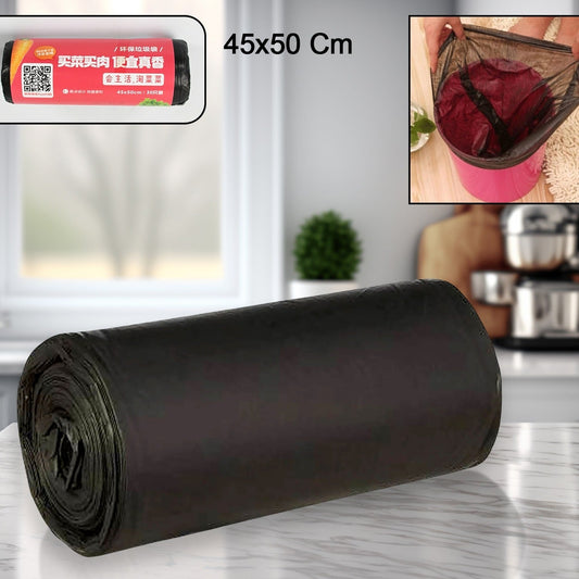 Black Garbage Bags  Dustbin Bags  Trash Bags 45x50cm (1pc) - Happy Price - Image 1