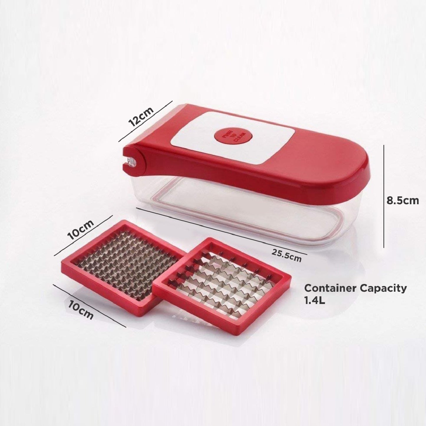 Ganesh Plastic Chopper Vegetable And Fruit Cutter Red - Happy Price - Image 4