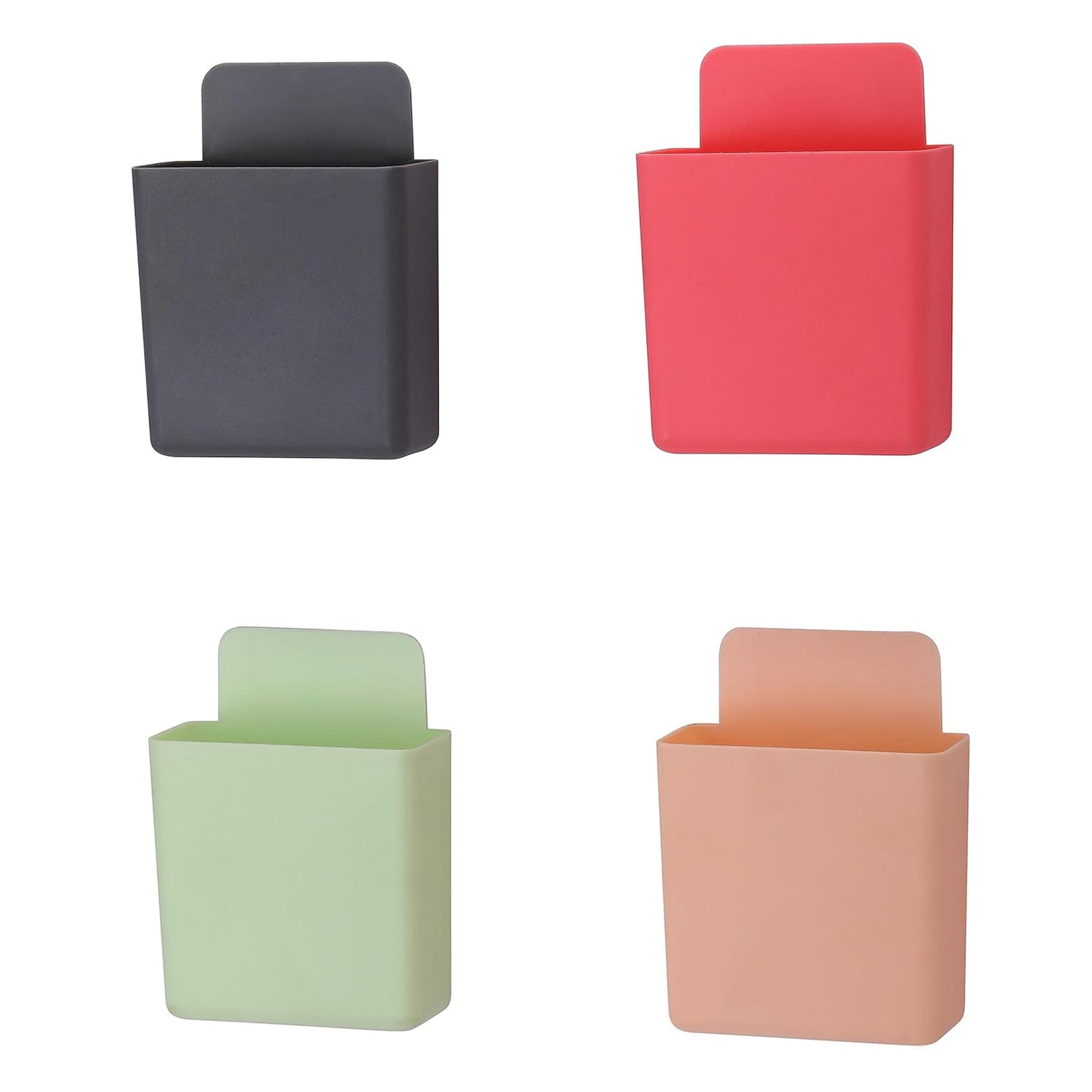 Multipurpose Plastic Wall Mounted Remote  Mobile Holder Stand  (Pack Of 4) - Happy Price - Image 4
