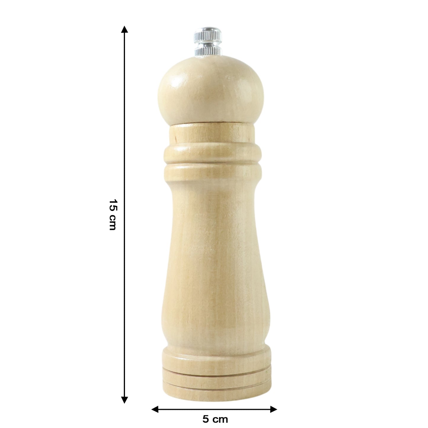 Classic Wooden Manual Pepper Grinder Mill (1 Pc) - Adjustable Coarseness for Fresh Spices - Happy Price - Image 5