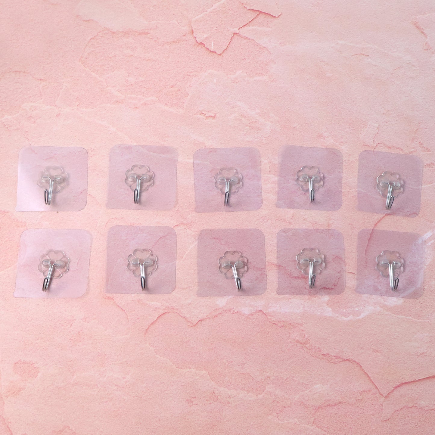 10 Pcs Transparent Adhesive Wall Hooks - Heavy Duty, Waterproof Utility Hangers - Happy Price - Image 5