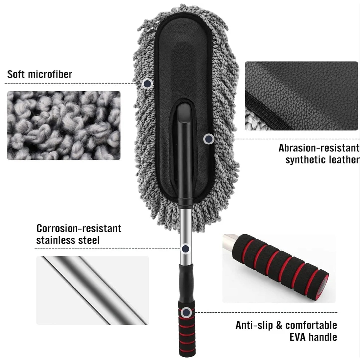 Car Dust Brush  Gentle And Efficient Cleaning Tool For Interior And Exterior (1 Pc) - Happy Price - Image 3